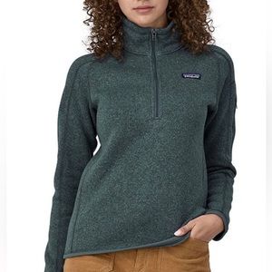 Patagonia Better Sweater 1/4 Zip Pullover Womens Size Medium Green